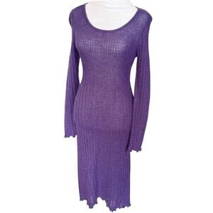 Vintage Missioni Neiman Marcus Purple Wool Cashmere Sweater Dress EU 40/ US 4